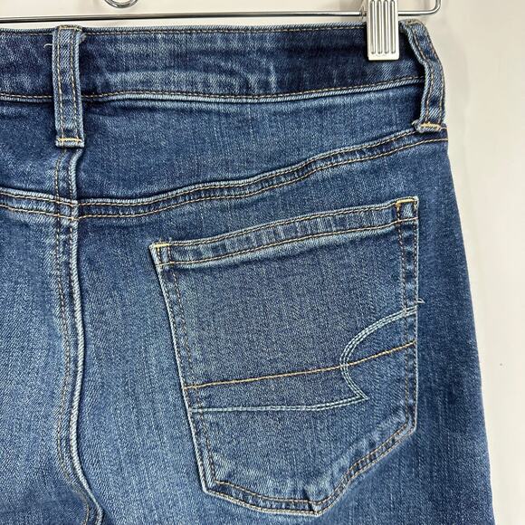 American Eagle Hi-Rise Stretch Skinny Jeans Size 4 Vintage Wash Denim - Picture 6 of 9